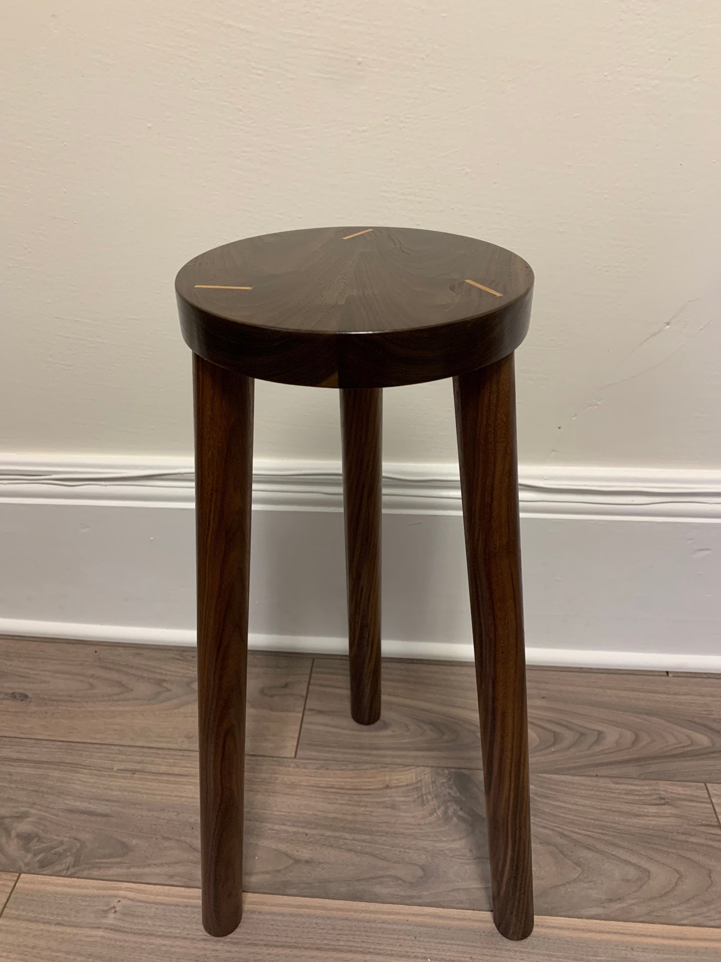 Black Walnut Milking Stool. Handcrafted Solid Black Walnut Stool. Holds adult weight
