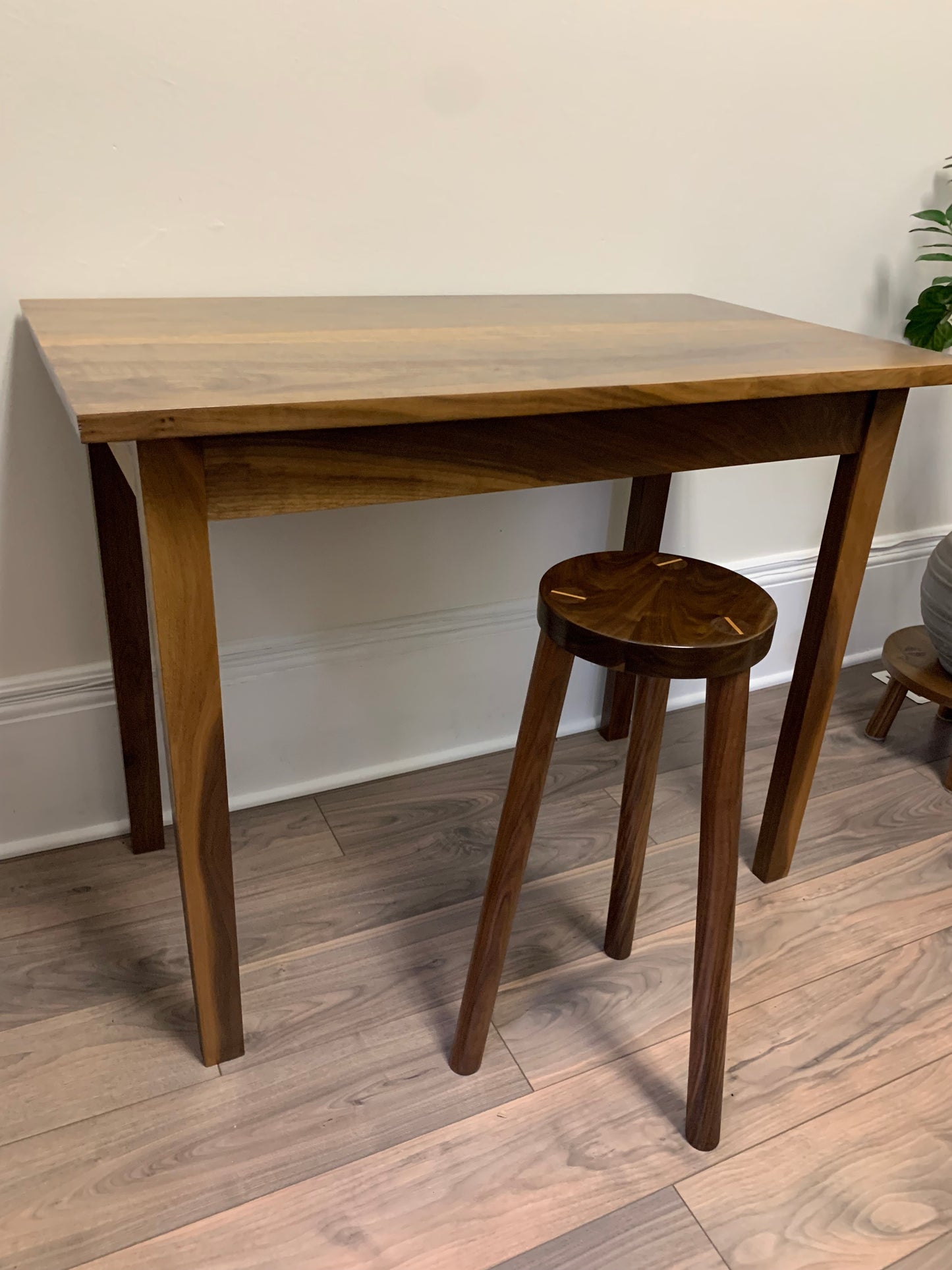 Black Walnut Milking Stool. Handcrafted Solid Black Walnut Stool. Holds adult weight