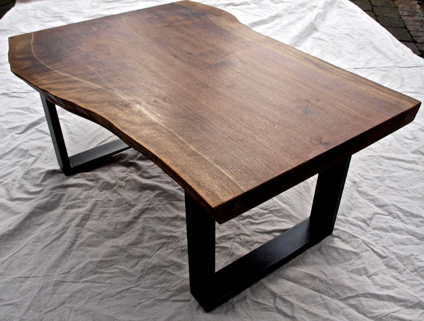 Custom Live Edge Black Walnut Coffee Table.  Build Your Own Coffee Table.  Solid Walnut, Live Edge