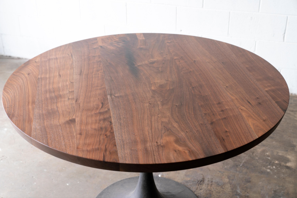 Round Walnut Table.  Build Your Own Dining Table