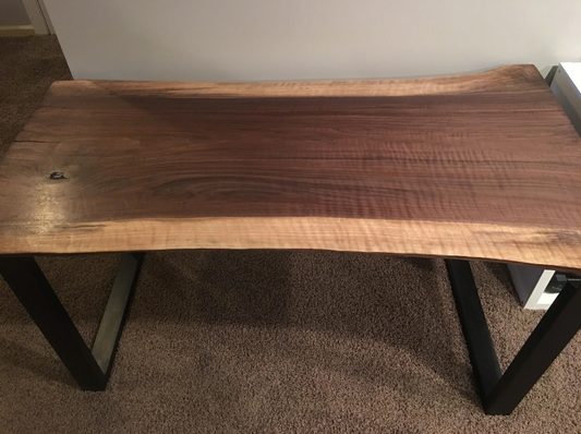 Custom Live Edge Black Walnut Coffee Table.  Build Your Own Coffee Table.  Solid Walnut, Live Edge